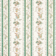 Load image into Gallery viewer, Schumacher Elena Paisley Stripe Fabric 179981 / Green