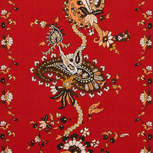 Load image into Gallery viewer, Schumacher Elena Paisley Stripe Fabric 179982 / Pompeii