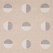 Load image into Gallery viewer, Schumacher Ando Hand Block Print Fabric 180002 / Ivory &amp; Charcoal On Natural