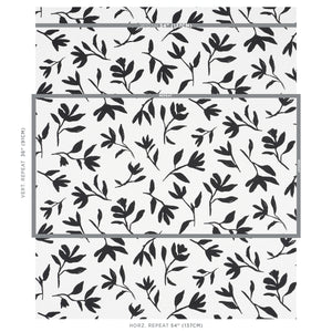 Schumacher Laurel Fabric 180011 / Black