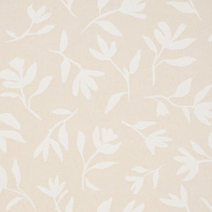 Schumacher Laurel Fabric 180012 / White On Unbleached