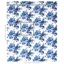 Load image into Gallery viewer, Schumacher Valentina Floral Fabric 180020 / Blue