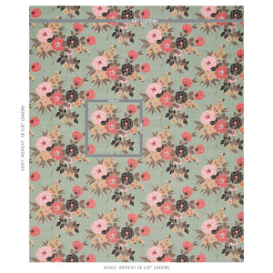 Schumacher Valentina Floral Fabric 180023 / Green