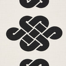 Load image into Gallery viewer, Schumacher Penelope Knot Fabric 180030 / Black