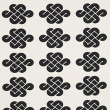 Load image into Gallery viewer, Schumacher Penelope Knot Fabric 180030 / Black