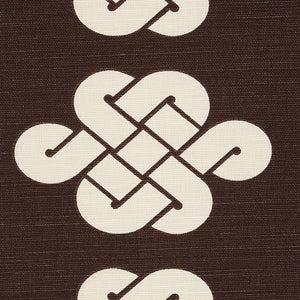 Schumacher Penelope Knot Fabric 180032 / Brown