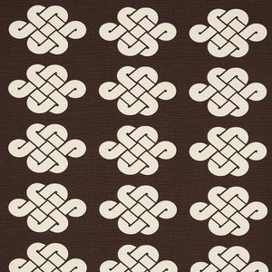 Schumacher Penelope Knot Fabric 180032 / Brown