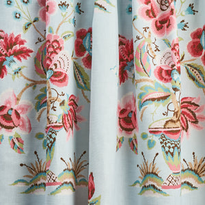 Schumacher Ashford Linen Fabric 180040 / Rose And Sky