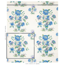 Load image into Gallery viewer, Schumacher Ashford Linen Fabric 180041 / Cornflower And Lilac