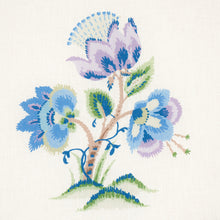 Load image into Gallery viewer, Schumacher Ashford Linen Fabric 180041 / Cornflower And Lilac