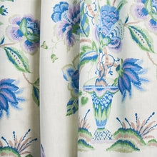 Load image into Gallery viewer, Schumacher Ashford Linen Fabric 180041 / Cornflower And Lilac