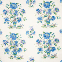 Load image into Gallery viewer, Schumacher Ashford Linen Fabric 180041 / Cornflower And Lilac