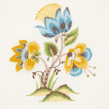 Load image into Gallery viewer, Schumacher Ashford Linen Fabric 180042 / Ochre And Sky