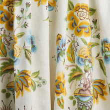 Load image into Gallery viewer, Schumacher Ashford Linen Fabric 180042 / Ochre And Sky