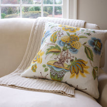 Load image into Gallery viewer, Schumacher Ashford Linen Fabric 180042 / Ochre And Sky