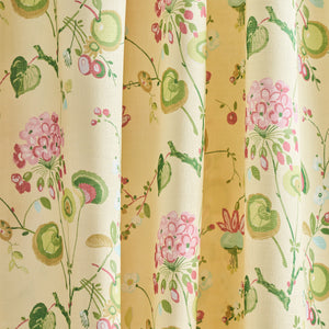 Schumacher Vasily Linen Fabric 180082 / Green And Yellow