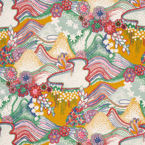 Schumacher Daisy Chain Fabric 180130 / Primary Multi
