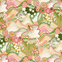 Load image into Gallery viewer, Schumacher Daisy Chain Fabric 180131 / Green And Pink