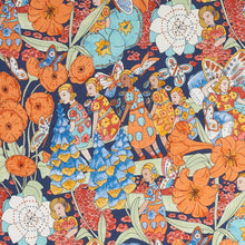 Load image into Gallery viewer, Schumacher Fairie Garden Fabric 180141 / Orange And Navy