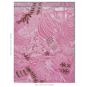 Schumacher Haven Fabric 180152 / Pink And Maroon