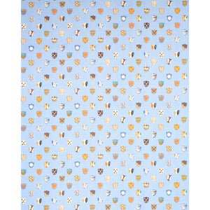 Schumacher Heraldic Fabric 180161 / Oxford Blue