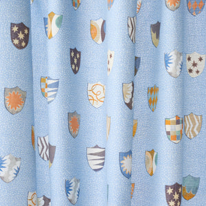 Schumacher Heraldic Fabric 180161 / Oxford Blue