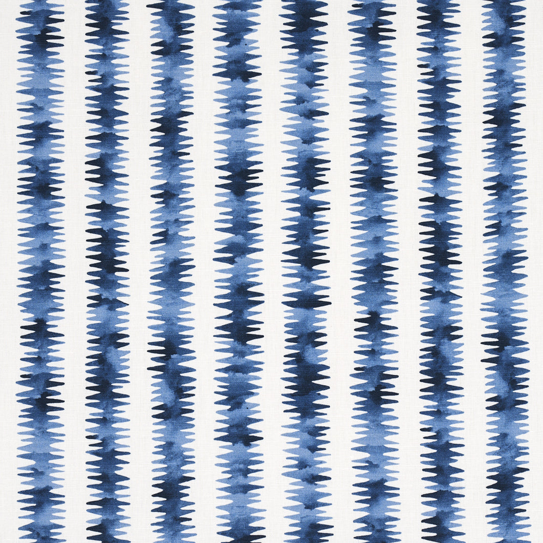Schumacher Cardiogram Fabric 180182 / Blue