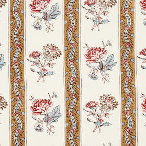 Schumacher Ariana Floral Stripe Fabric 180240 / Document