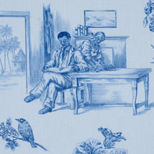Load image into Gallery viewer, Schumacher Toussaint Toile Fabric 180273 / Blue &amp; Sky