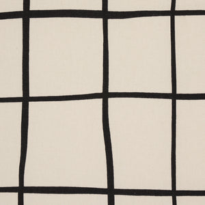 Schumacher Painterly Windowpane Fabric 180290 / Black