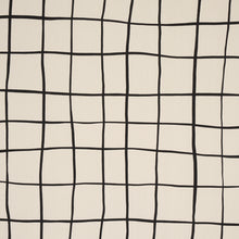 Load image into Gallery viewer, Schumacher Painterly Windowpane Fabric 180290 / Black