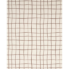Load image into Gallery viewer, Schumacher Painterly Windowpane Fabric 180291 / Brown