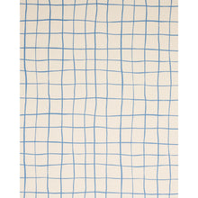 Load image into Gallery viewer, Schumacher Painterly Windowpane Fabric 180292 / Blue