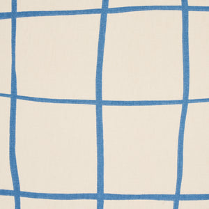 Schumacher Painterly Windowpane Fabric 180292 / Blue
