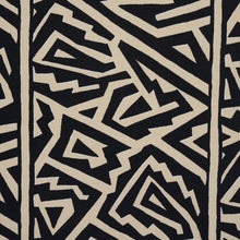 Load image into Gallery viewer, Schumacher Jagged Maze Fabric 180320 / Black