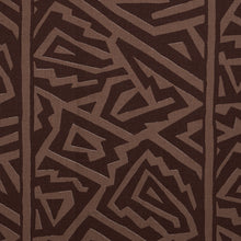 Load image into Gallery viewer, Schumacher Jagged Maze Fabric 180321 / Brown