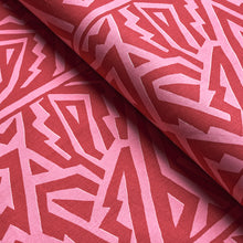 Load image into Gallery viewer, Schumacher Jagged Maze Fabric 180322 / Pink