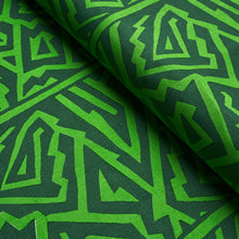 Load image into Gallery viewer, Schumacher Jagged Maze Fabric 180323 / Green