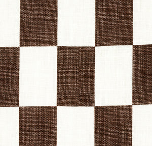Schumacher Loose Check Fabric 180331 / Brown