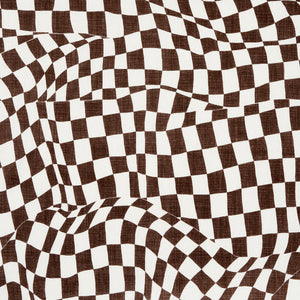 Schumacher Loose Check Fabric 180331 / Brown