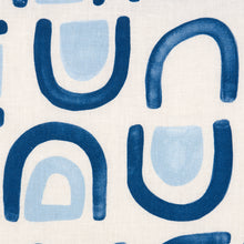 Load image into Gallery viewer, Schumacher Threshold Printed Linen Fabric 180422 / Lapis