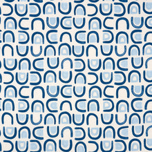 Load image into Gallery viewer, Schumacher Threshold Printed Linen Fabric 180422 / Lapis