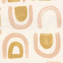 Load image into Gallery viewer, Schumacher Threshold Printed Linen Fabric 180423 / Salt &amp; Ochre