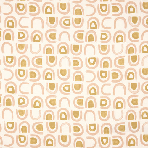 Schumacher Threshold Printed Linen Fabric 180423 / Salt & Ochre