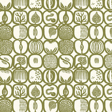 Load image into Gallery viewer, Schumacher Fruktlåda Wallpaper 1971 / Olive