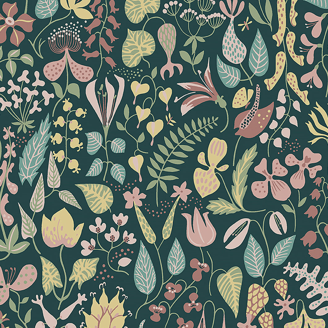 Schumacher Herbarium Wallpaper 1976 / Spruce