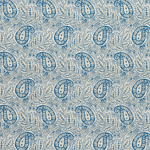 SCHUMACHER WHITTAKER PAISLEY FABRIC / INDIGO