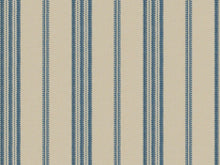 Load image into Gallery viewer, Cream French Blue Nautical Woven Stripe Upholstery Fabric
