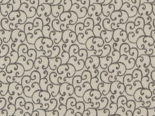 Load image into Gallery viewer, Silver Grey French Blue Swirl Upholstery Drapery Fabric