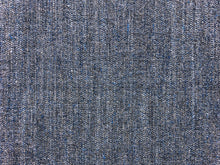 Load image into Gallery viewer, Navy Blue Off White Reversible Linen Viscose MCM Tweed Upholstery Drapery Fabric